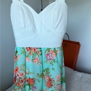 Rue21 White Elastic Waistband dress